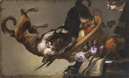 Three Cats Fighting - workshop of Franz Snyders (1579-1657).