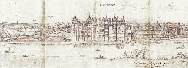 Queen Elizabeth's Palace at Richmond c1562 - Anton van den Wyngaerde