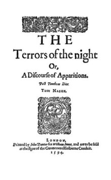 Cover page of The Terrors of the Night, or, A Discourse of Apparitions, by Thomas Nashe, printed 1594.